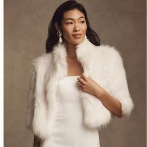 Unreal Fur Desire Cropped Half-Sleeve Faux Fur Jacket